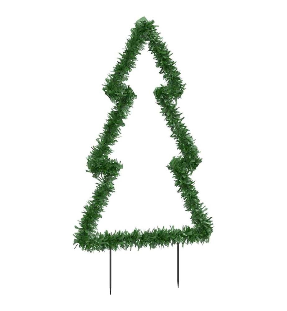 Décoration lumineuse arbre de Noël avec piquets 80 LED 60 cm