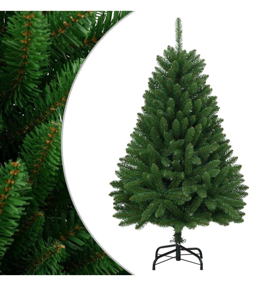 Sapin de Noël artificiel à charnières avec support vert 150 cm