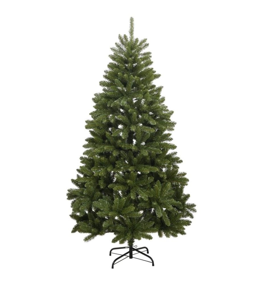 Sapin de Noël artificiel à charnières avec support vert 210 cm