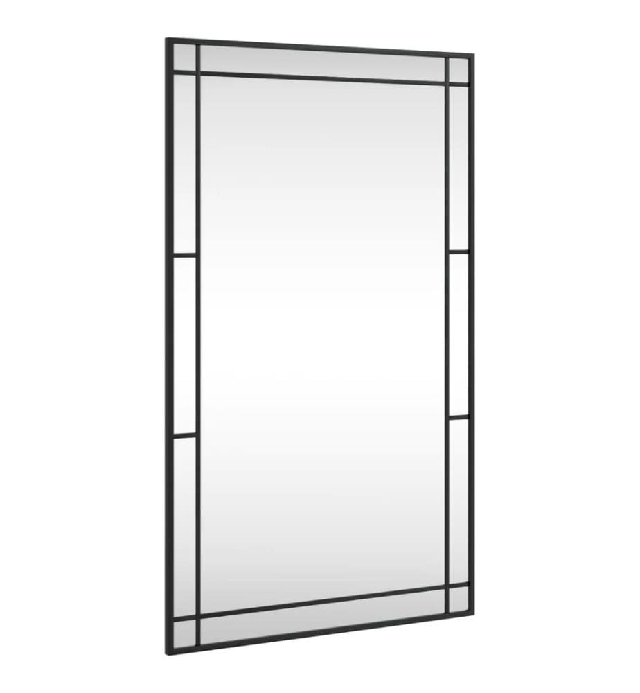 Wandspiegel Schwarz 60x100 cm Rechteckig Eisen