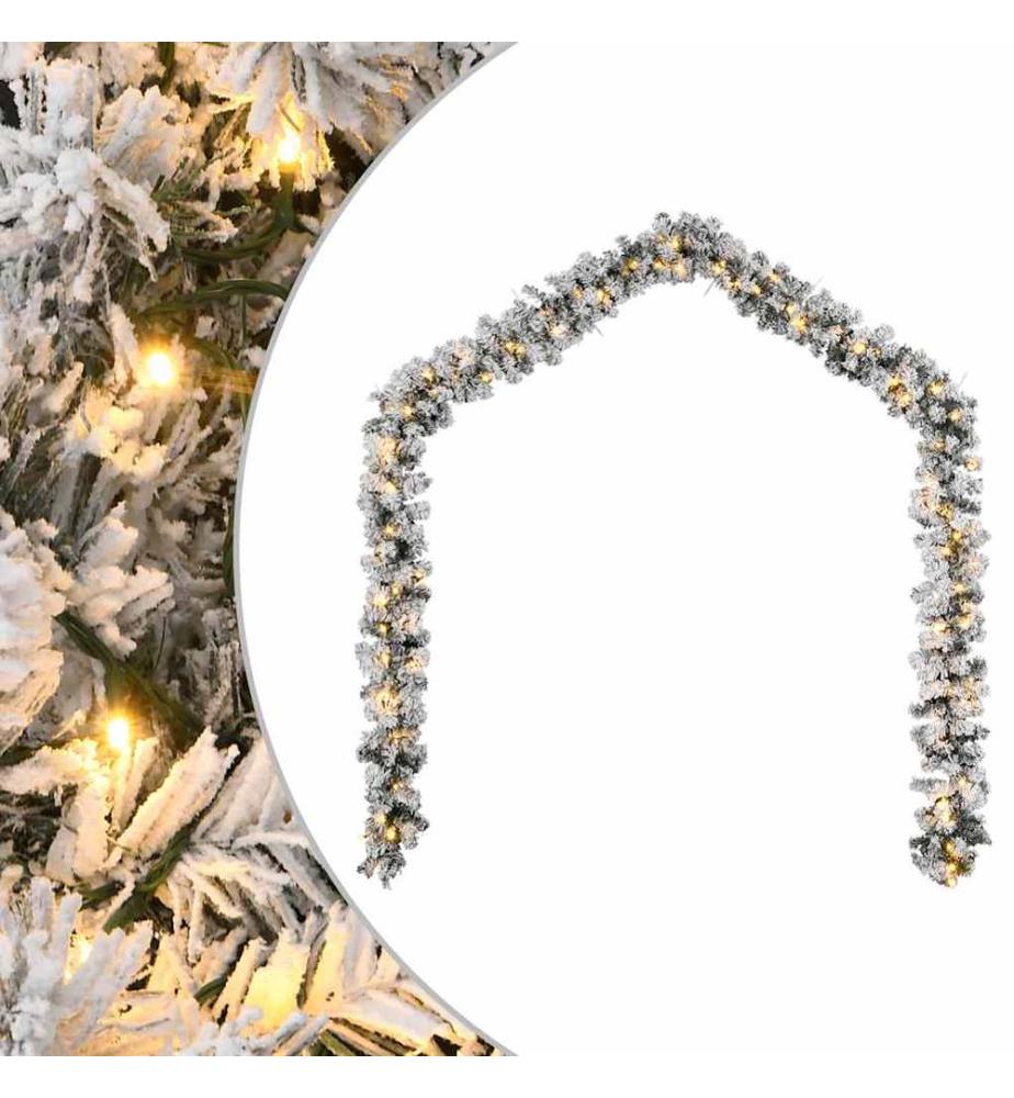 Guirlande de Noël avec lumières LED vert 10 m PVC
