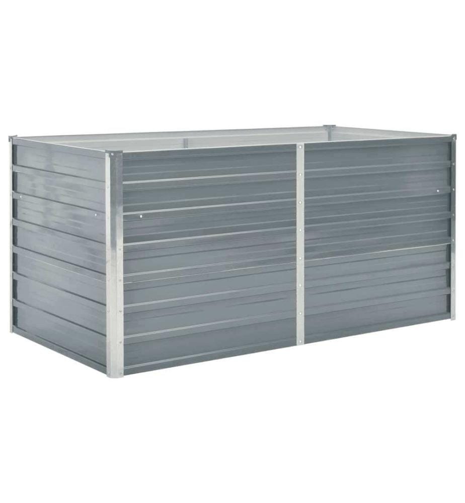Jardinière 160 x 80 x 77 cm Gris Acier galvanisé