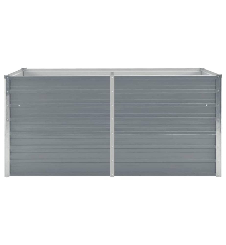 Jardinière 160 x 80 x 77 cm Gris Acier galvanisé