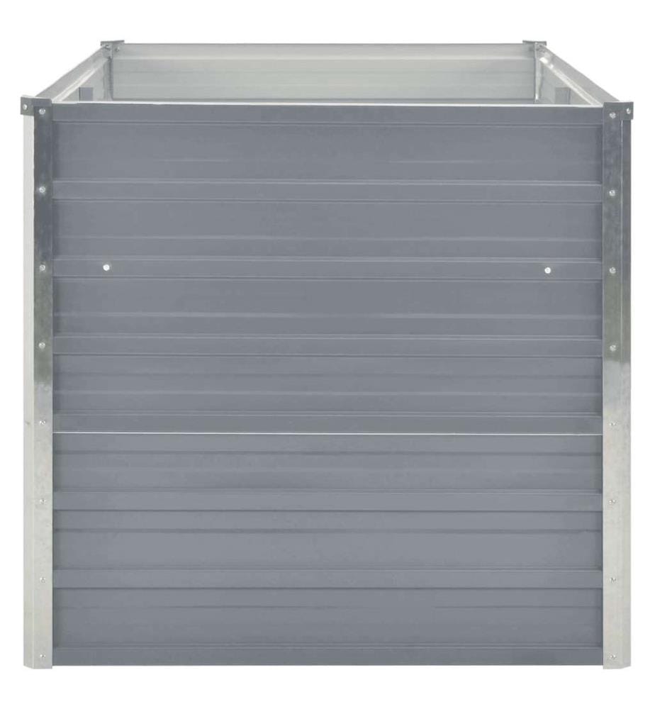 Jardinière 160 x 80 x 77 cm Gris Acier galvanisé