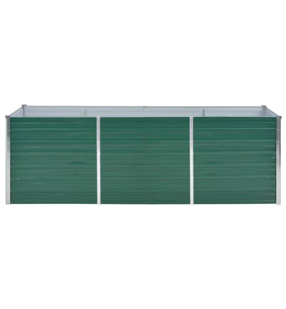 Garten-Hochbeet Verzinkter Stahl 240x80x77 cm Grün