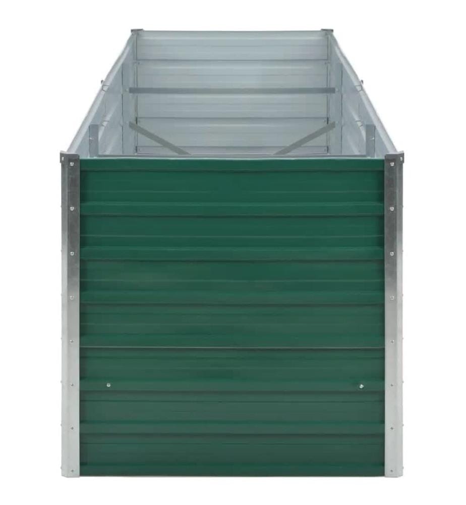 Garten-Hochbeet Verzinkter Stahl 240x80x77 cm Grün
