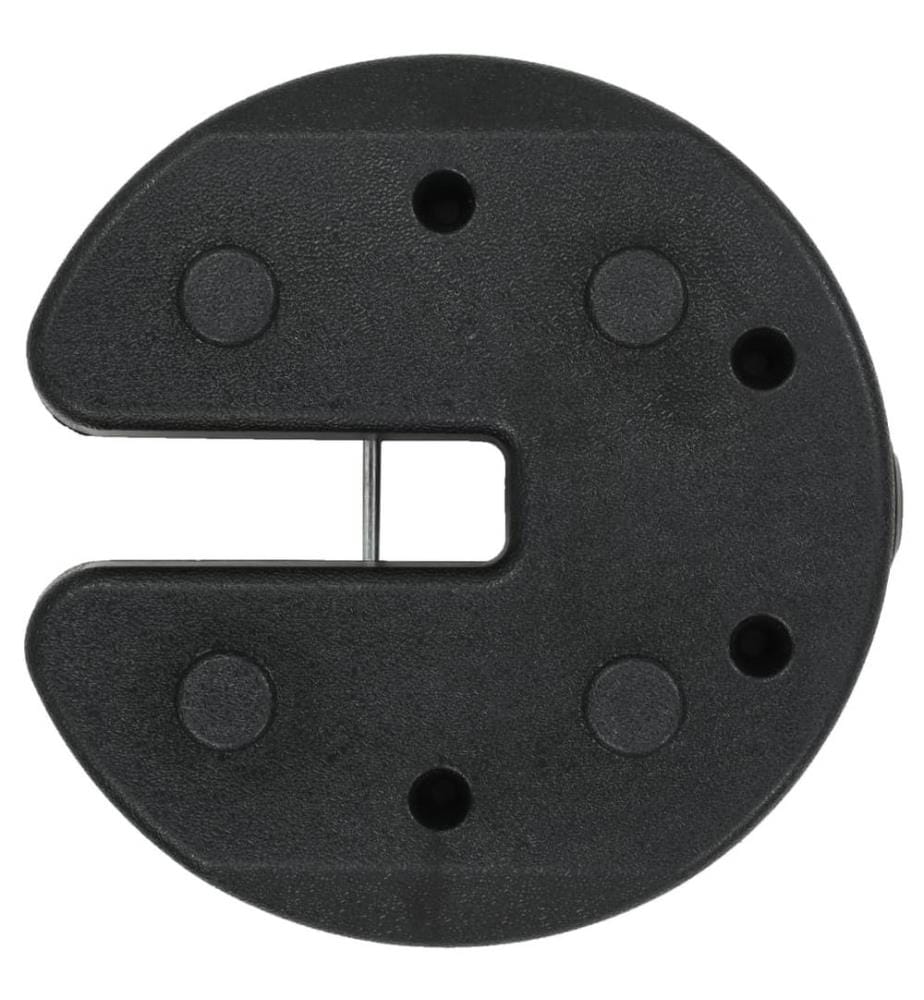 Poids pour belvédère 4 pcs Noir 220x50 mm Béton