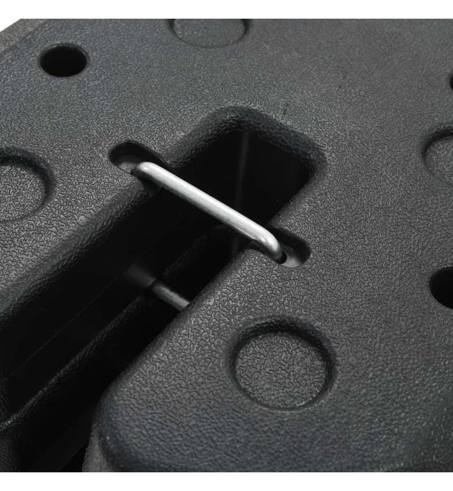 Poids pour belvédère 4 pcs Noir 220x50 mm Béton