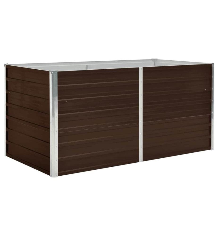 Hochbeet Braun 160 x 80 x 77 cm Verzinkter Stahl