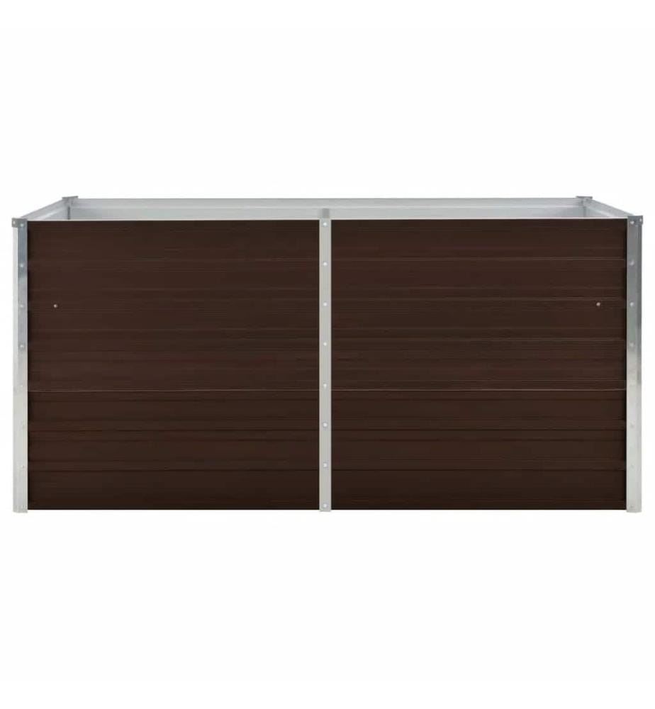 Hochbeet Braun 160 x 80 x 77 cm Verzinkter Stahl