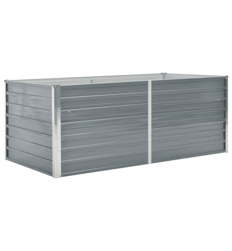 Jardinière 160 x 80 x 45 cm Acier galvanisé Gris