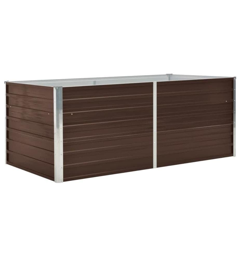 Hochbeet 160 x 80 x 45 cm Verzinkter Stahl Braun