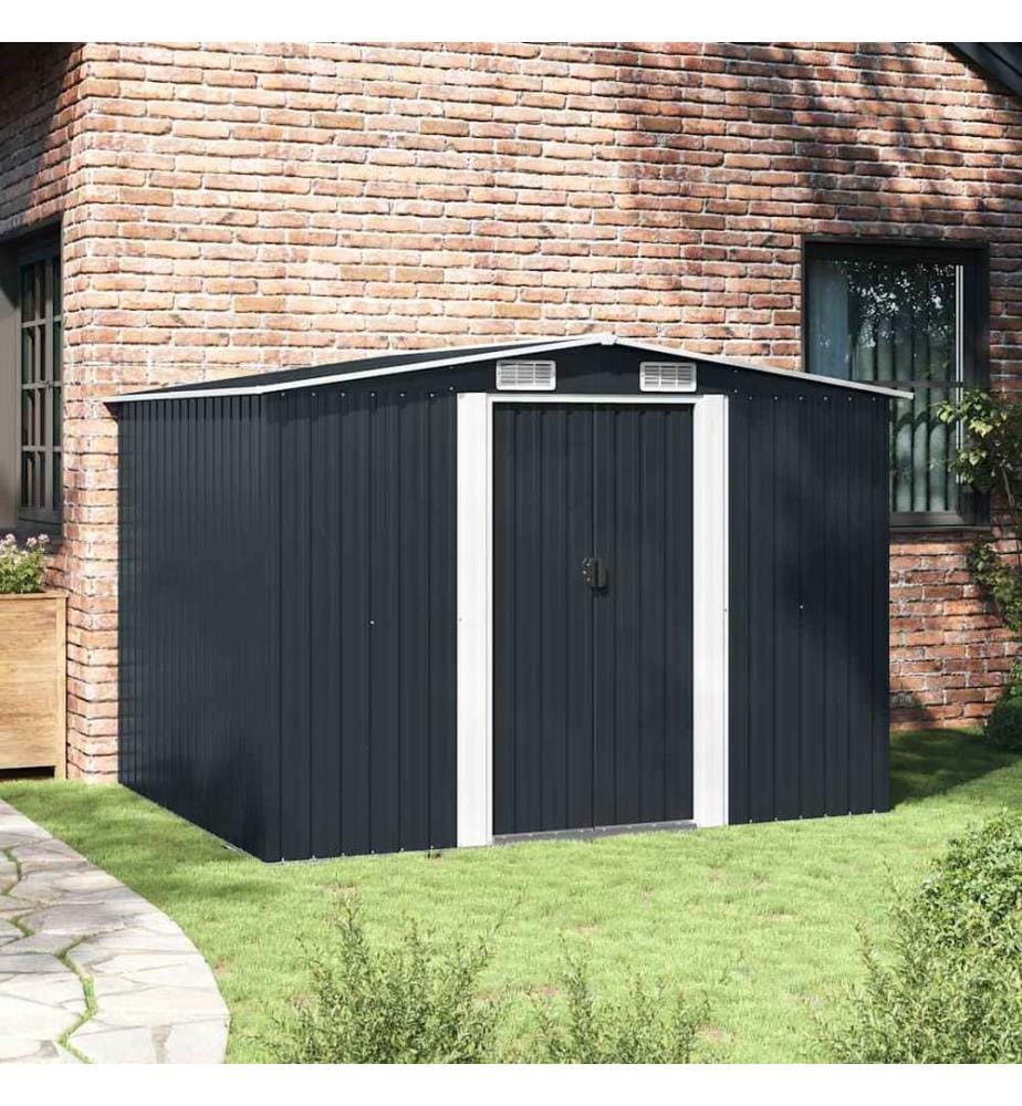Abri de stockage pour jardin Anthracite Acier 257x205x178 cm