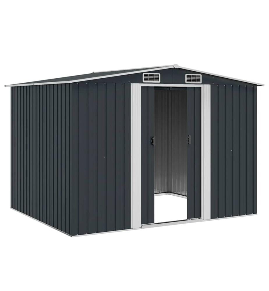 Abri de stockage pour jardin Anthracite Acier 257x205x178 cm