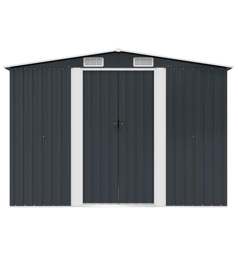 Abri de stockage pour jardin Anthracite Acier 257x205x178 cm