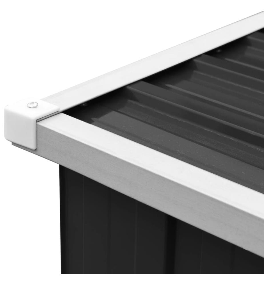 Brennholzlager Verzinkter Stahl 330x84x152 cm Anthrazit