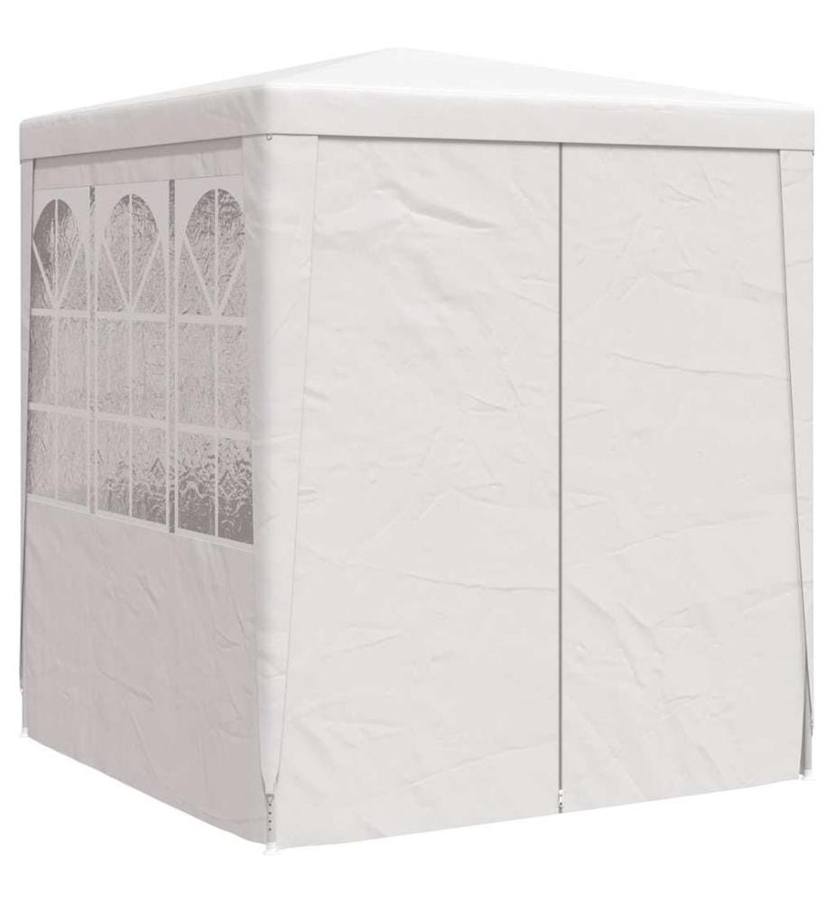 Tente de réception avec parois latérales 2x2 m Blanc 90 g/m²