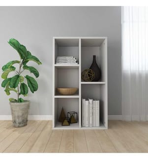Bibliothèque/Buffet Blanc 50x25x80 cm Bois d'ingénierie