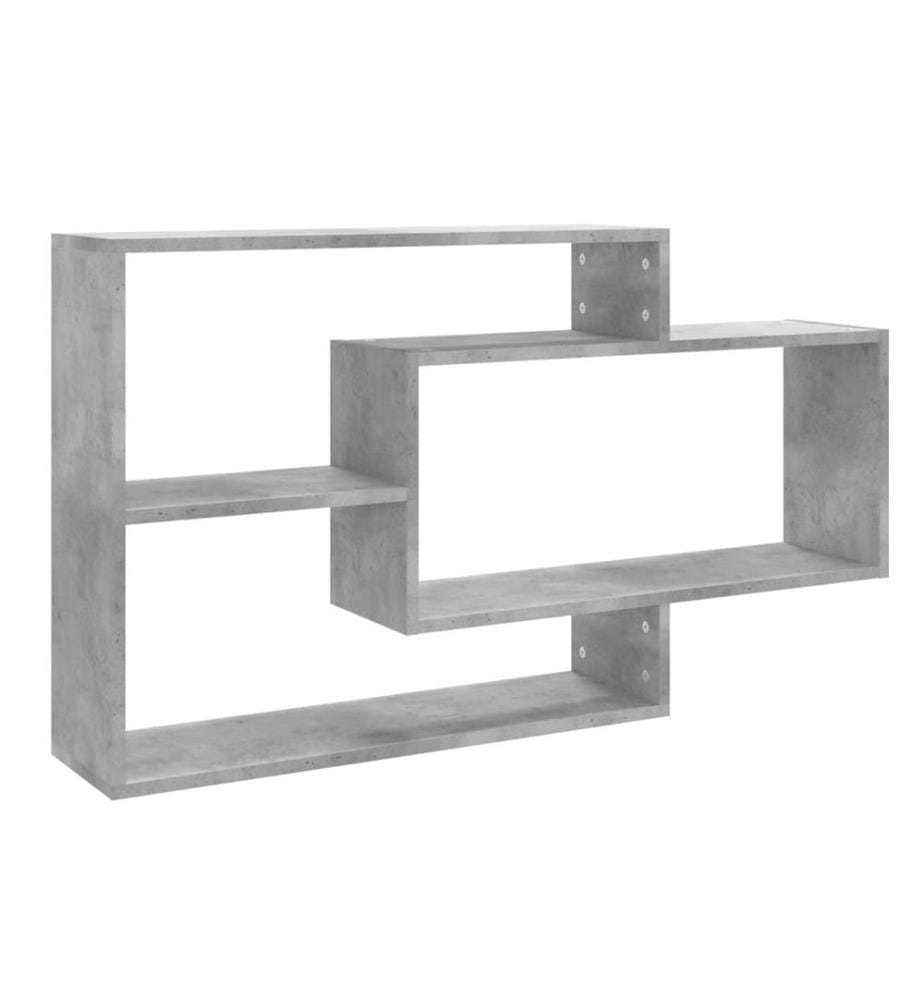 Wandregale Betongrau 104x20x58,5 cm Holzwerkstoff