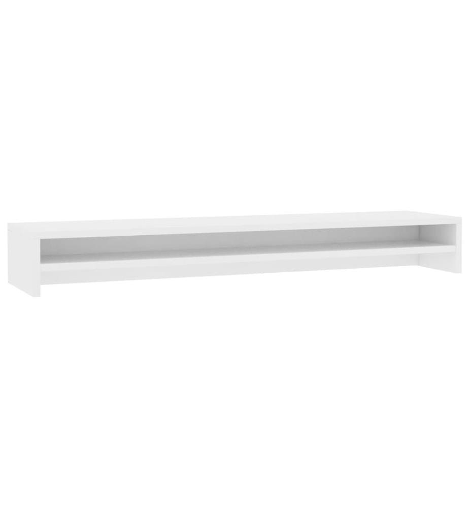 Support de moniteur Blanc 100 x 24 x 13 cm Bois d'ingénierie