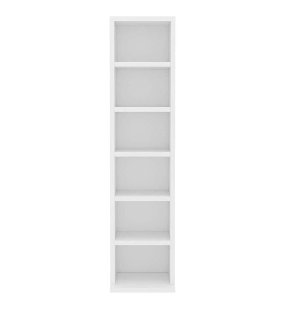 Armoire à CD Blanc 21x20x88 cm Bois d'ingénierie