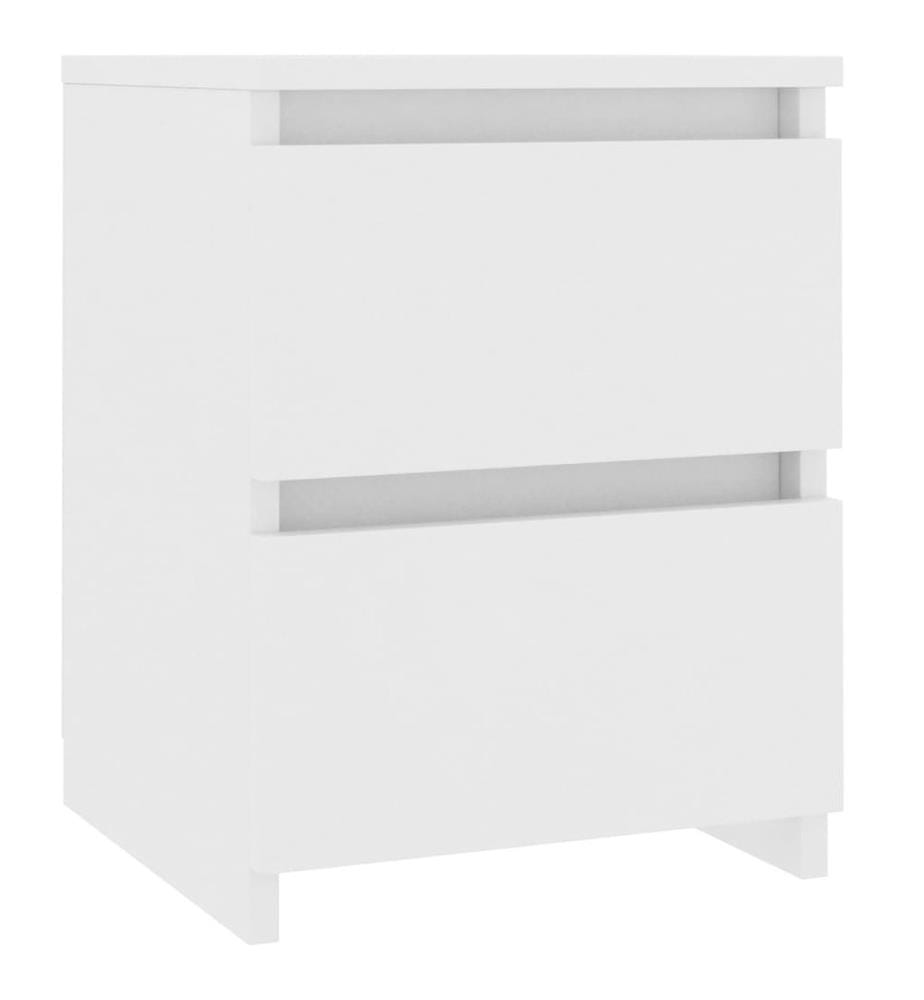 Nachttische 2 Stk. Weiss 30x30x40 cm Holzwerkstoff