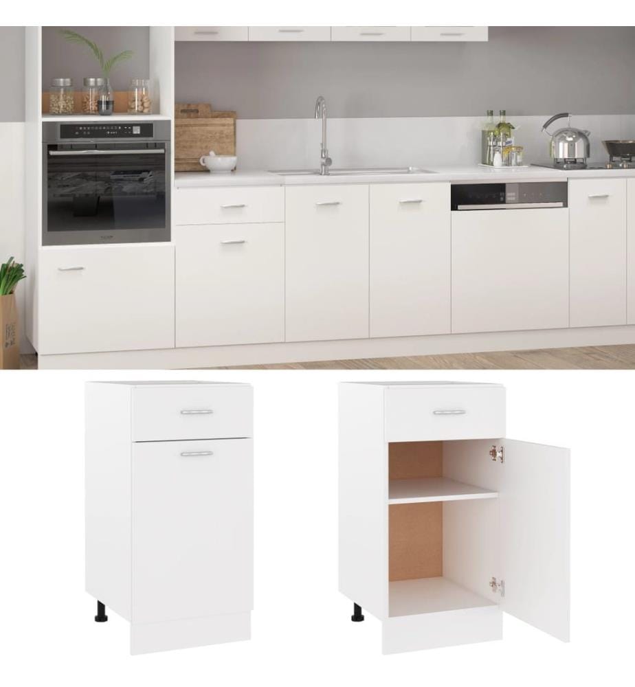 Schubunterschrank Lyon Weiss 40x46x81,5 cm Holzwerkstoff
