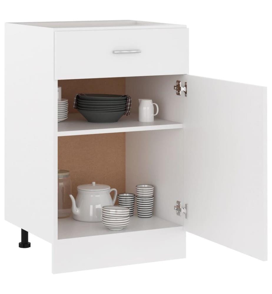 Schubunterschrank Lyon Weiss 50x46x81,5 cm Holzwerkstoff