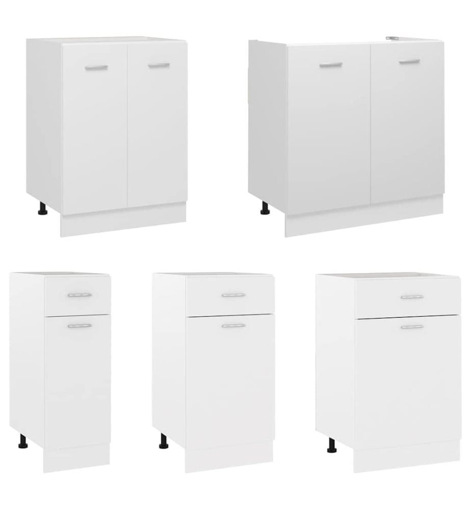 Schubunterschrank Lyon Weiss 50x46x81,5 cm Holzwerkstoff