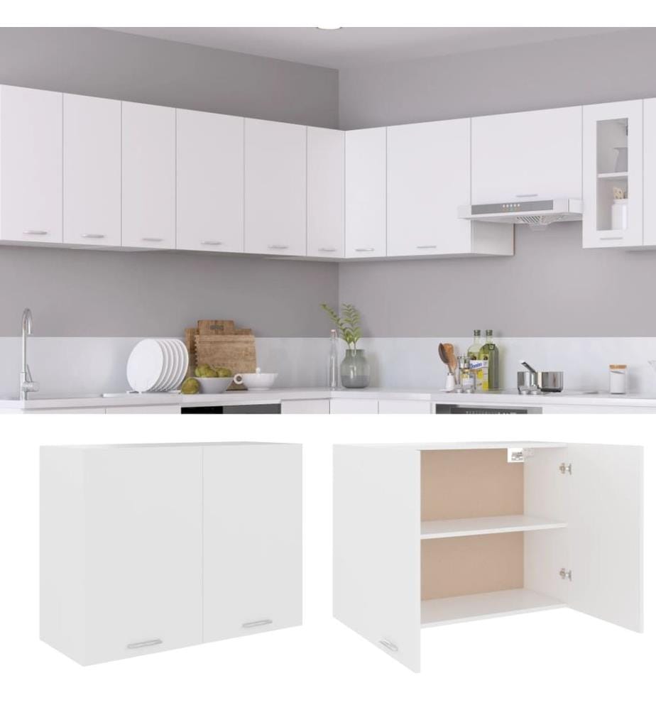 Hängeschrank Lyon Weiss 80x31x60 cm Holzwerkstoff