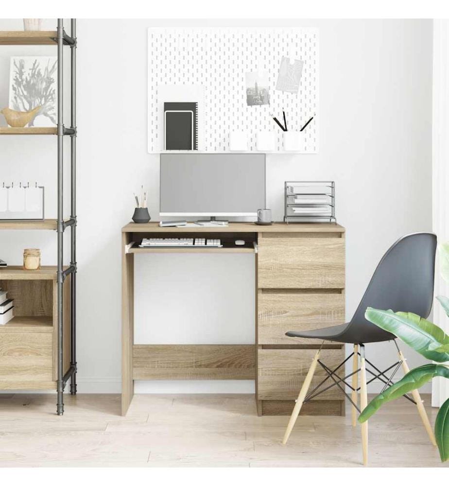 Bureau Chêne sonoma 90x45x76 cm Bois d'ingénierie