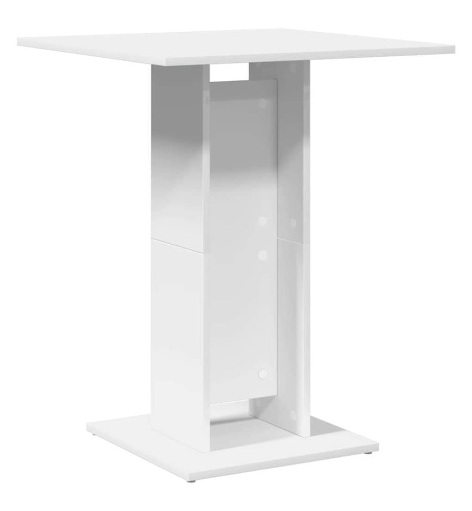 Table de bistro Blanc 60x60x75 cm Bois d'ingénierie