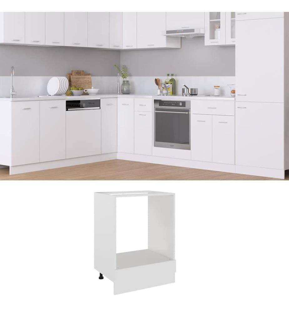 Herdumbauschrank Lyon Weiss 60x46x81,5 cm Holzwerkstoff