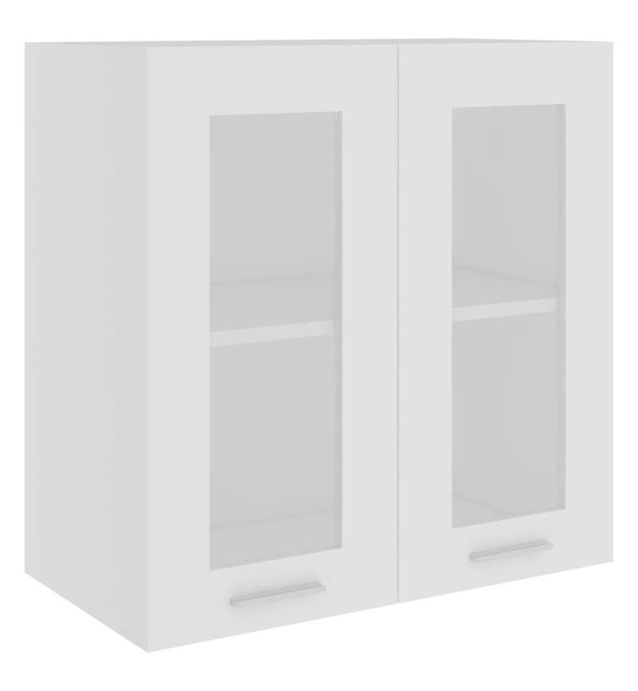 Hängeglasschrank Lyon Weiss 60x31x60 cm Holzwerkstoff