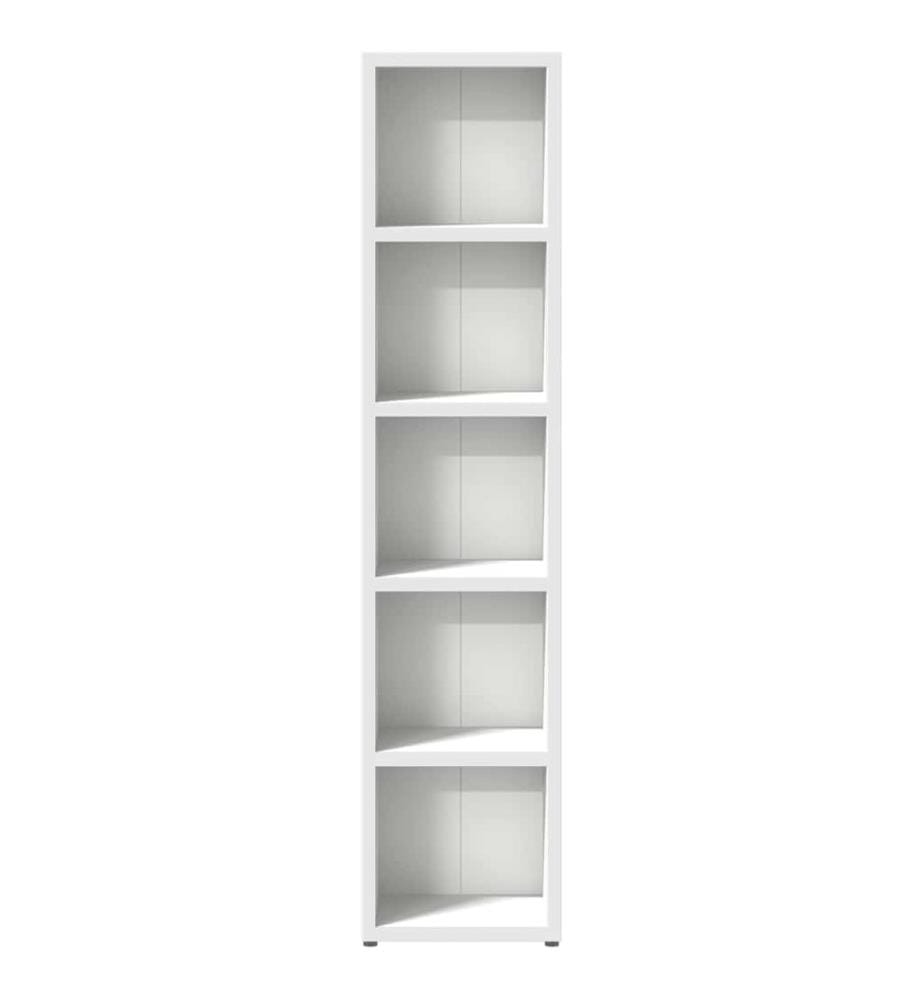 Armoires à CD 2 pcs Blanc 21x16x93,5 cm Aggloméré