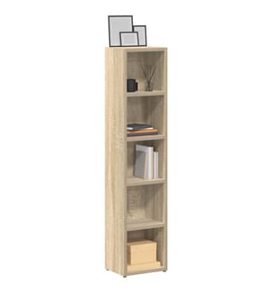Armoires à CD 2 pcs Chêne sonoma 21x16x93,5 cm Aggloméré