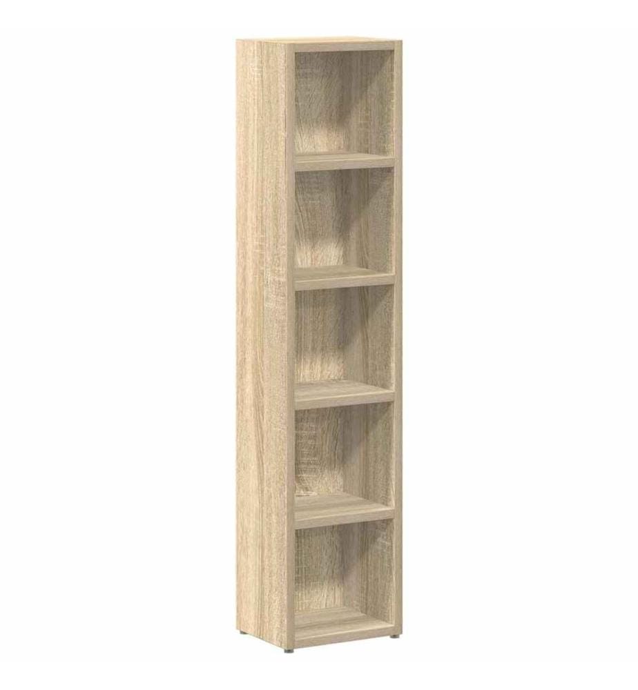 CD-Regale 2 Stk. Sonoma-Eiche 21x16x93,5 cm Holzwerkstoff