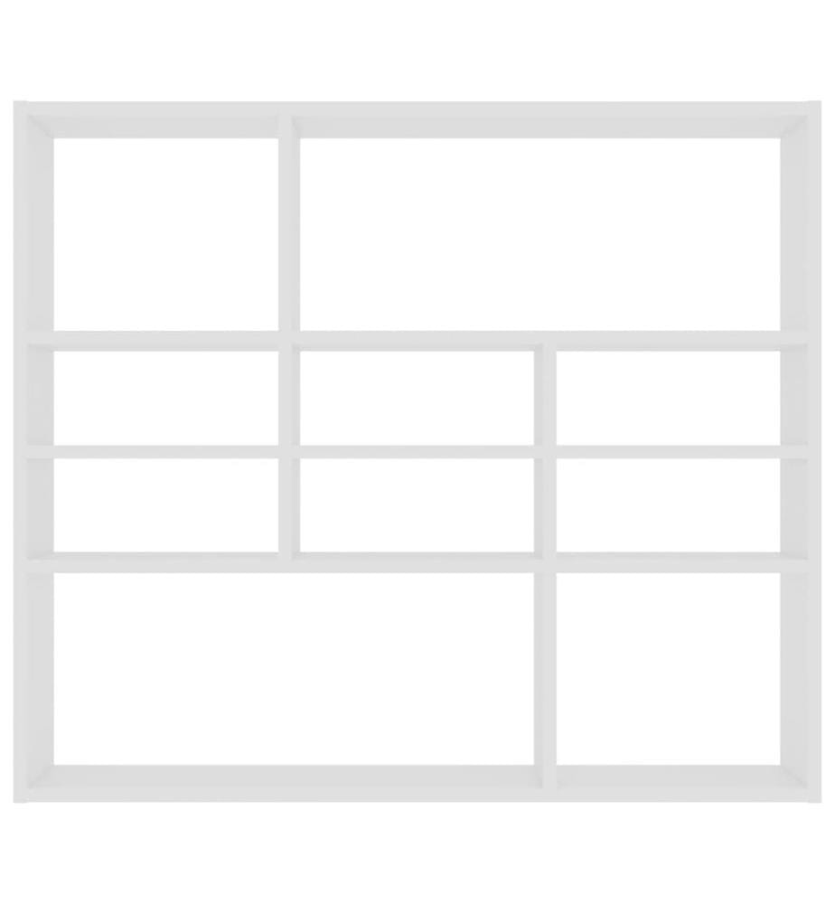 Wandregal Weiss 90x16x78 cm Holzwerkstoff
