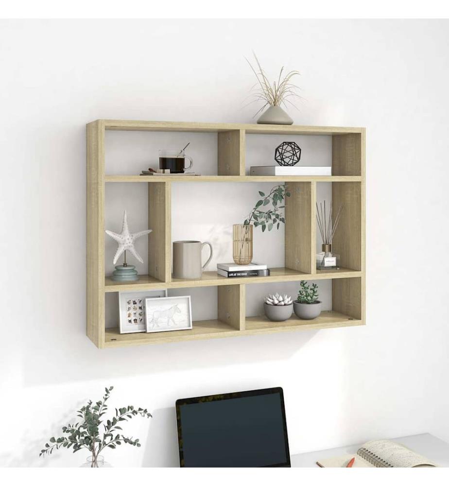 Wandregal Sonoma-Eiche 75x16x55 cm Holzwerkstoff