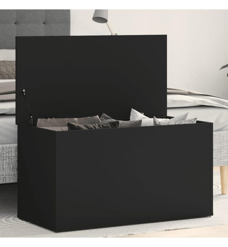 Aufbewahrungstruhe Schwarz 84x42x46 cm Holzwerkstoff