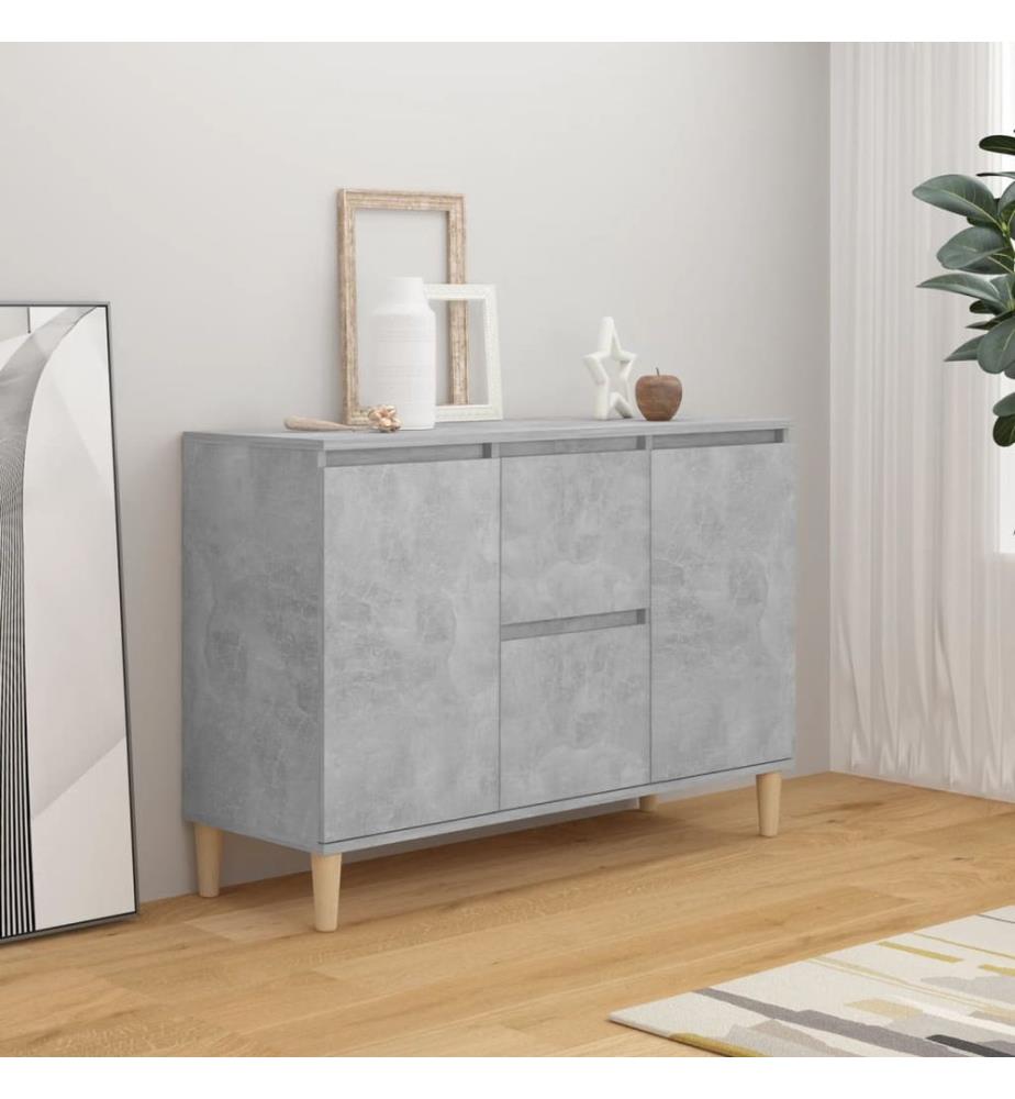 Sideboard Betongrau 101x35x70 cm Holzwerkstoff