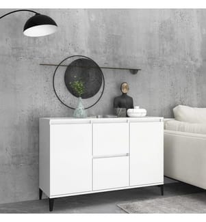 Sideboard Weiss 102x35x70 cm Holzwerkstoff