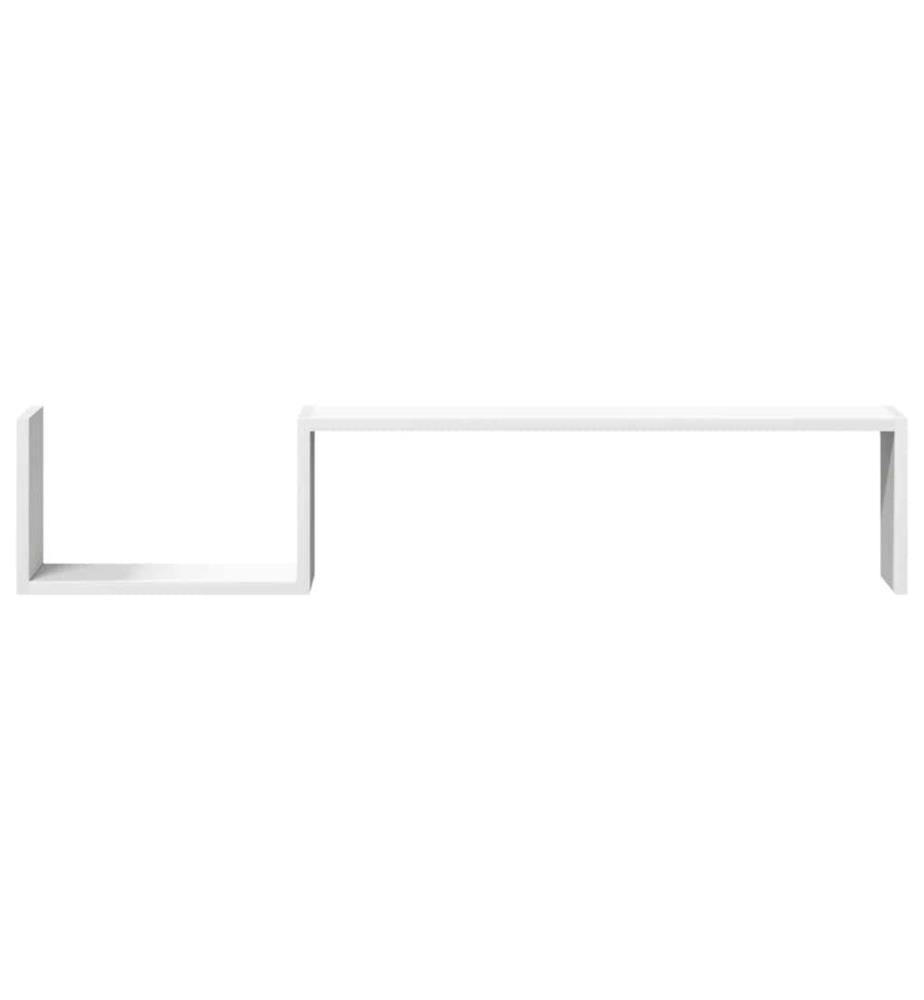 Wandregale 2 Stk. Weiss 100x15x20 cm Holzwerkstoff