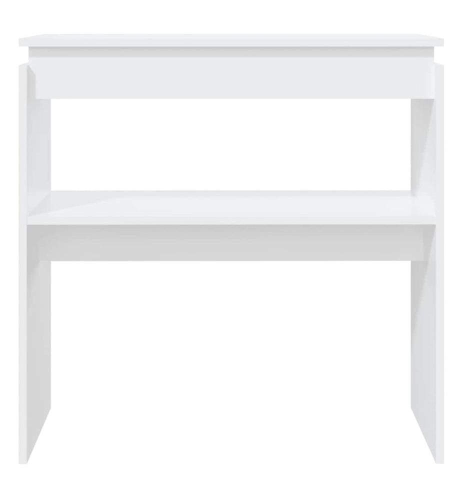 Table console blanc 80x30x80 cm bois d'ingénierie