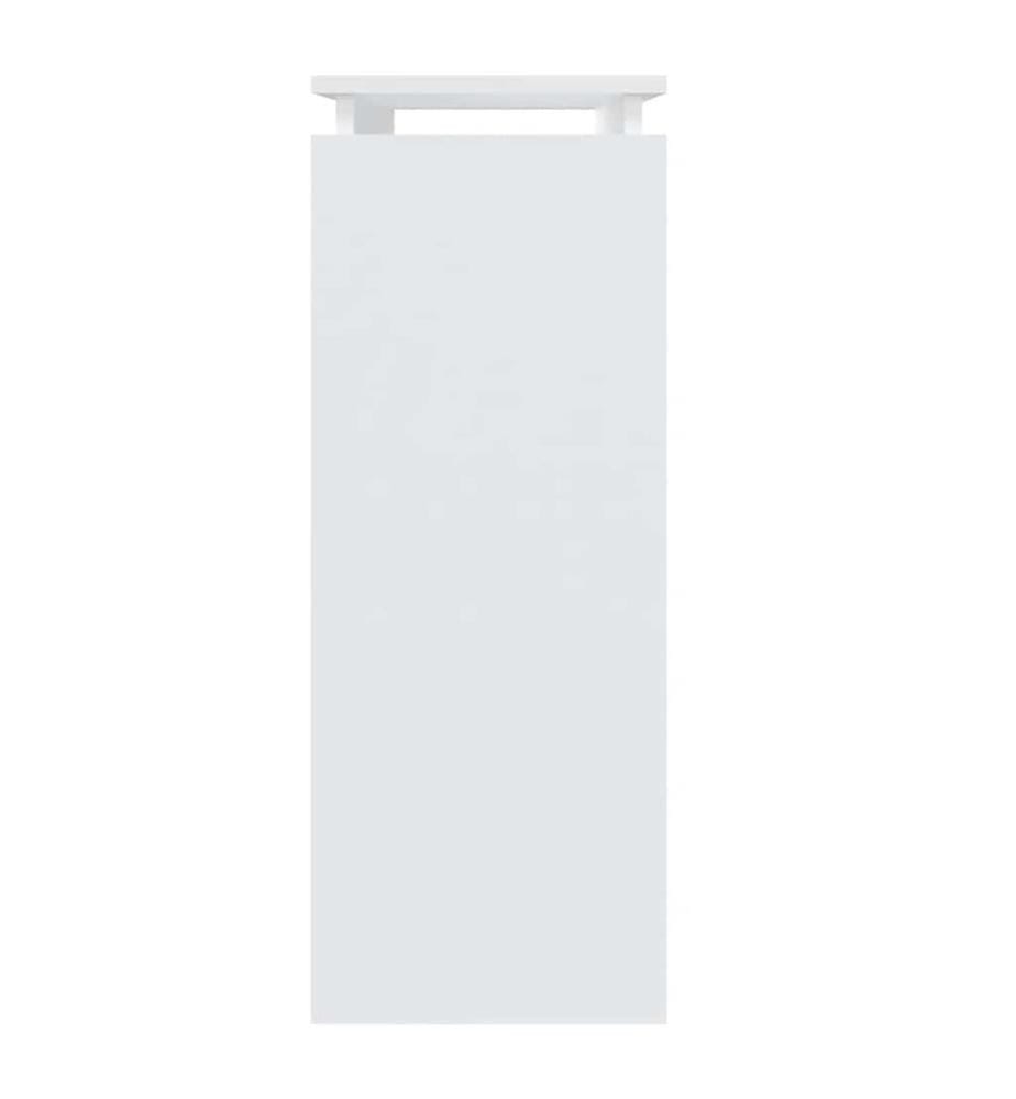 Table console blanc 80x30x80 cm bois d'ingénierie