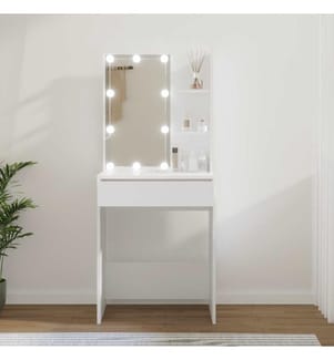 Coiffeuse avec LED blanc 60x40x140 cm