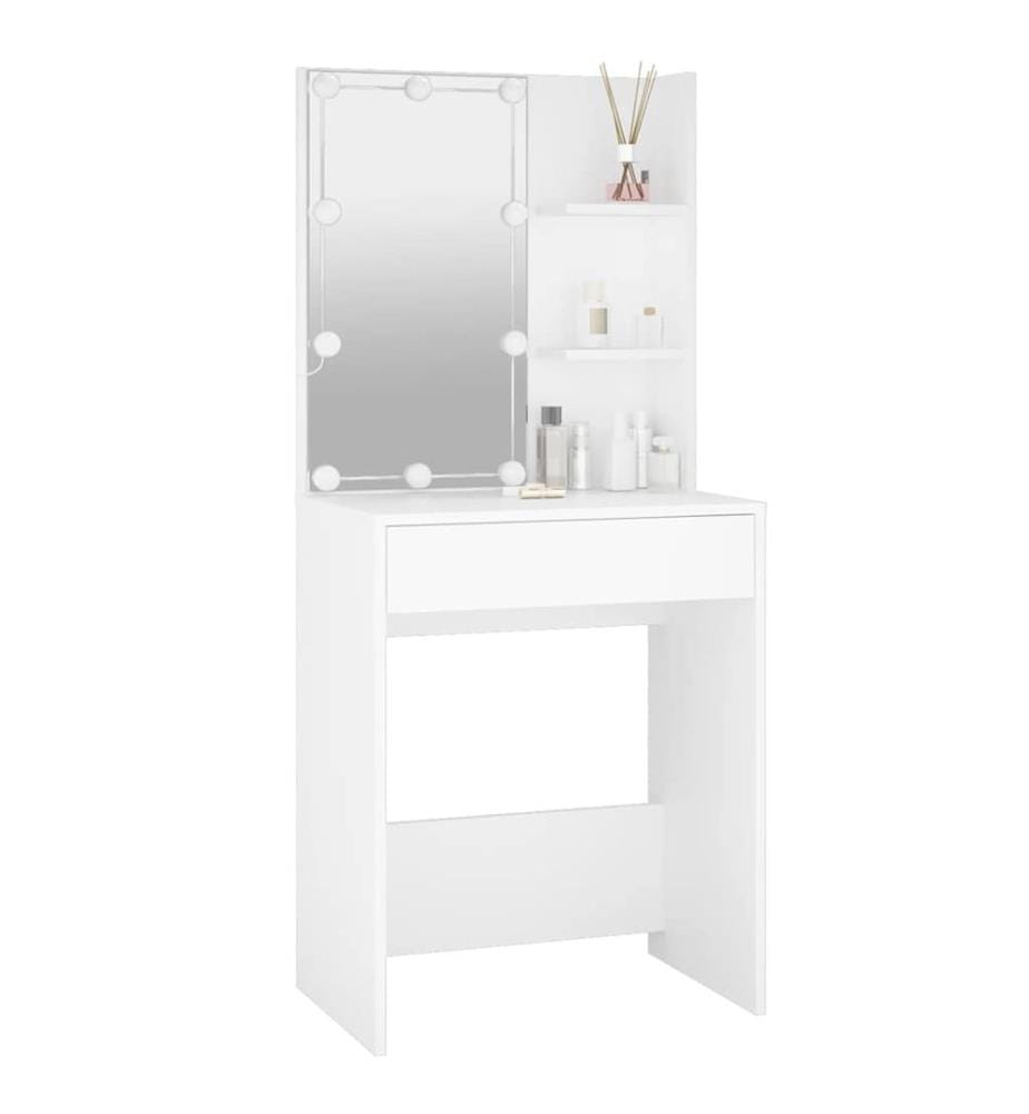 Coiffeuse avec LED blanc 60x40x140 cm