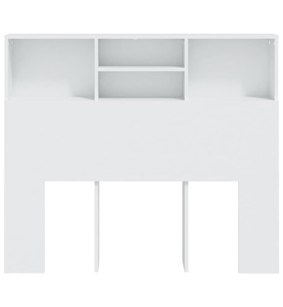 Armoire de tête de lit Blanc 120x19x103,5 cm