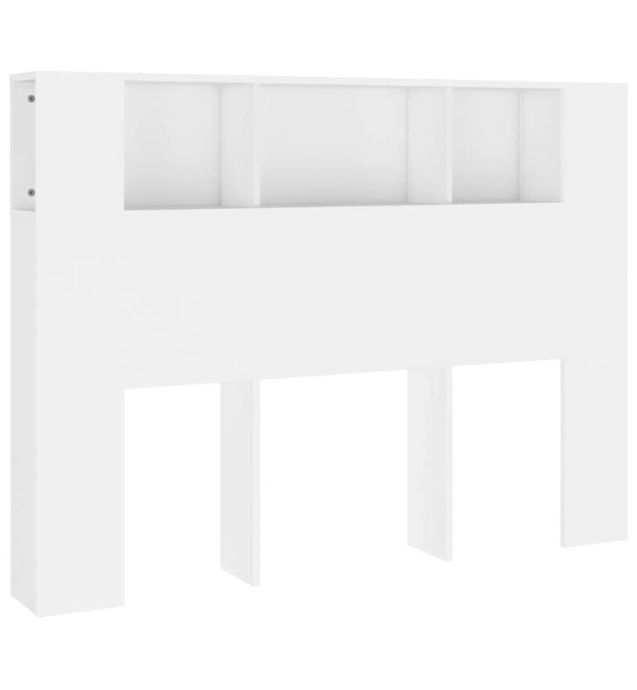 Armoire de tête de lit Blanc 140x18,5x104,5 cm