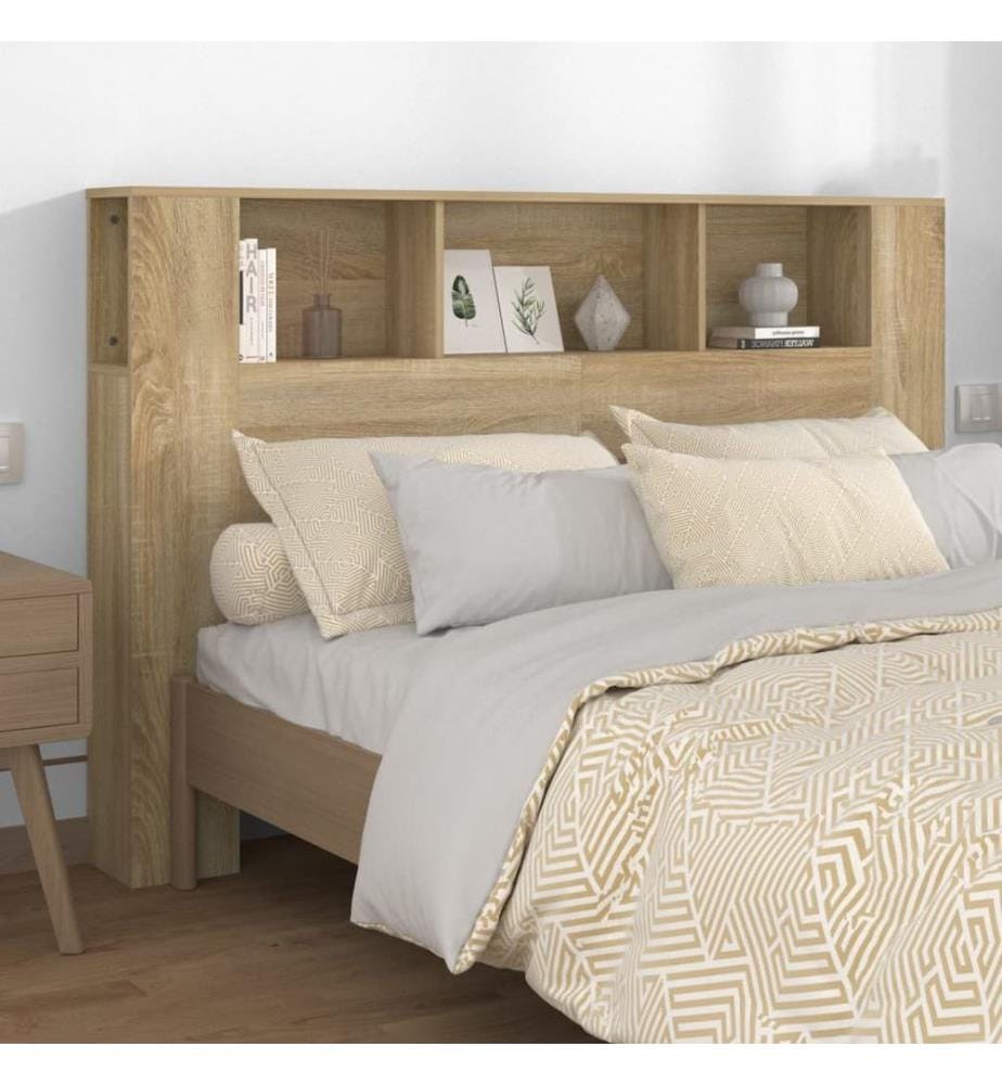 Armoire de tête de lit chêne sonoma 160x18,5x104,5 cm